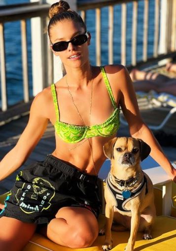 Nina Agdal has a pet dog