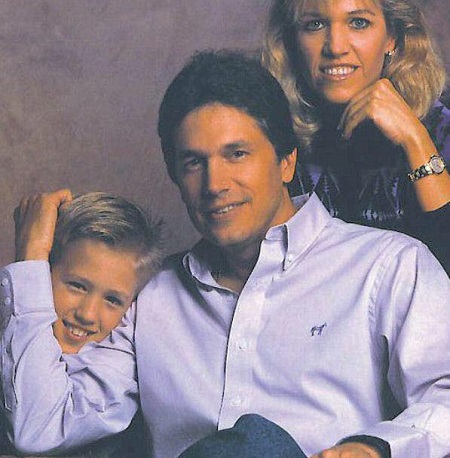 Norma Strait with her husband and son