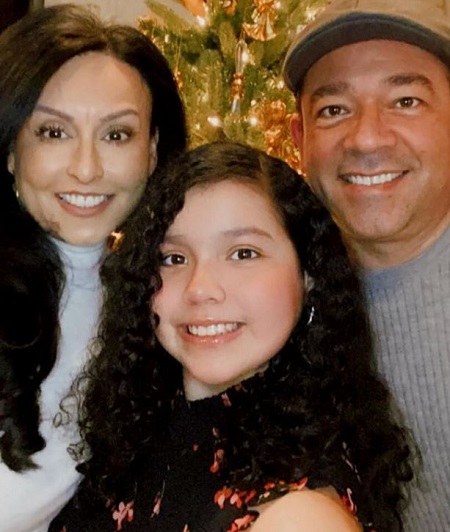 Nury Martinez with her husband and daughter