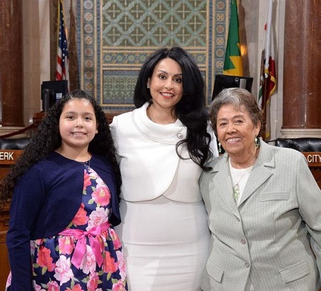 Nury Martinez with her mother and daughter