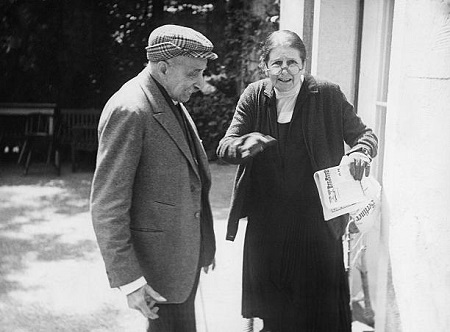 Picture captured of Martha Libermann and her husband Max Liebermann in 1932.