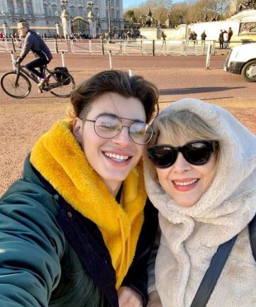 Pierre Boo with his mother