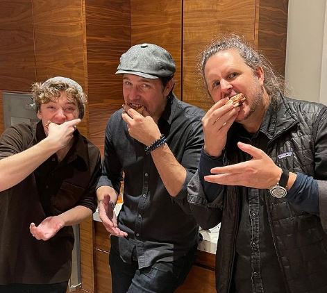 Rigney with co-stars