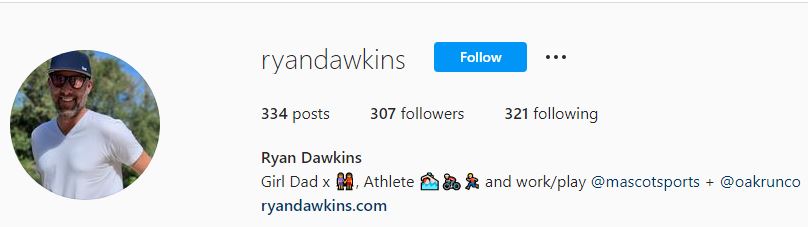 Ryan's Instagram account