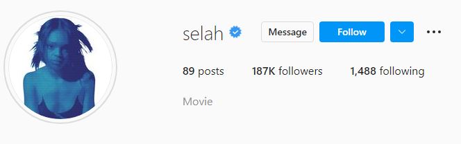Selah Marley IG handle