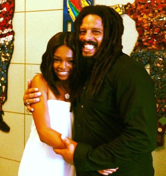 Selah Marley with her dad