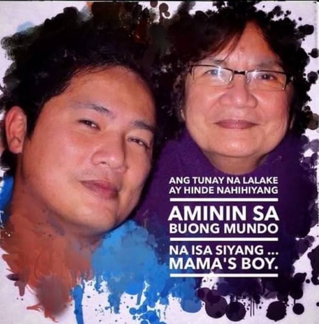 Smokey Manaloto with his mother