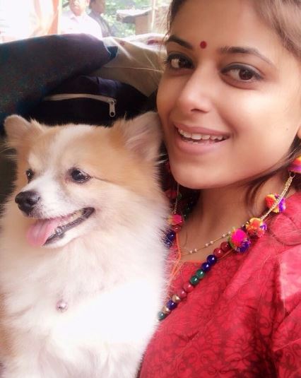 Sneha and her pet dog Rocky