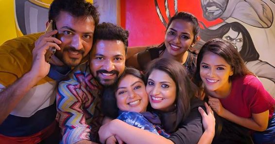 Sridhar with her friends