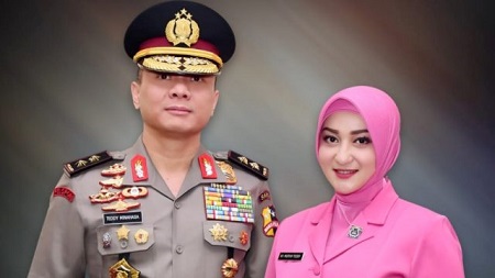 Teddy Minahasa with his wife