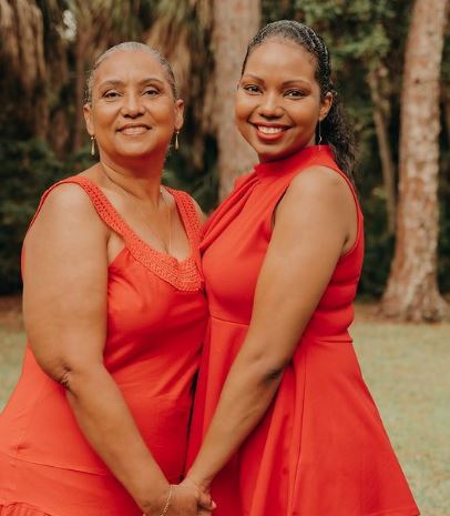 Vanessa with her mother