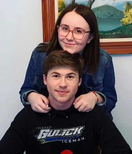 Alex Bergeron with his girlfriend