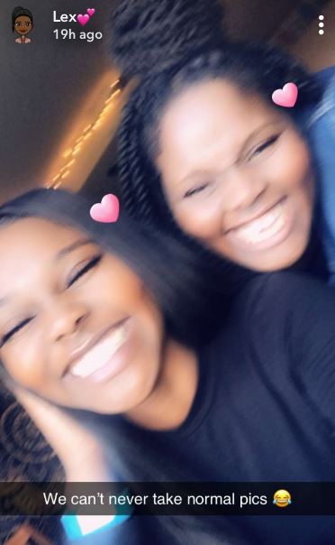 Alexis Crawford with her sister