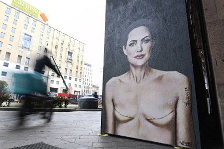 Alexsandro Palombo painting of Angelina Jolie