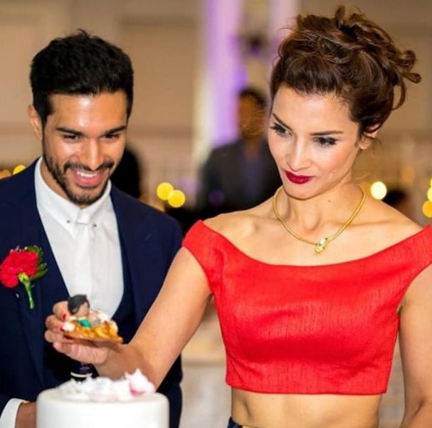 Amber Rose Revah with her partner Neet Mohan