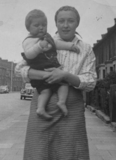 An old photo of Terry's mother and his cousin