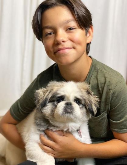Barton and his pet dog