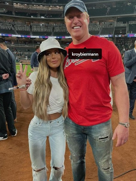 Brielle Biermann with her father