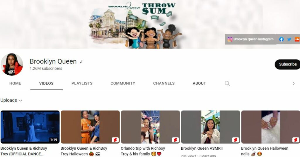 Brooklyn Queen YouTube channel