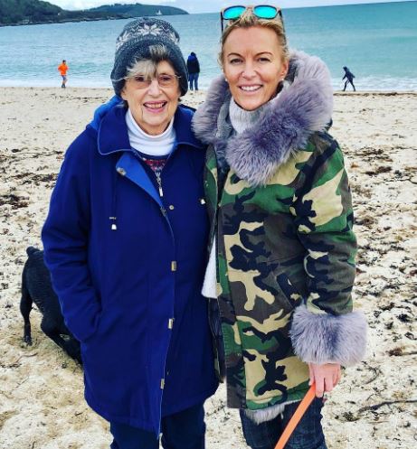 Catherine with her mother