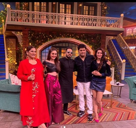 Chahat Khanna on the sets of The COmedy Nights with Kapil Sharma