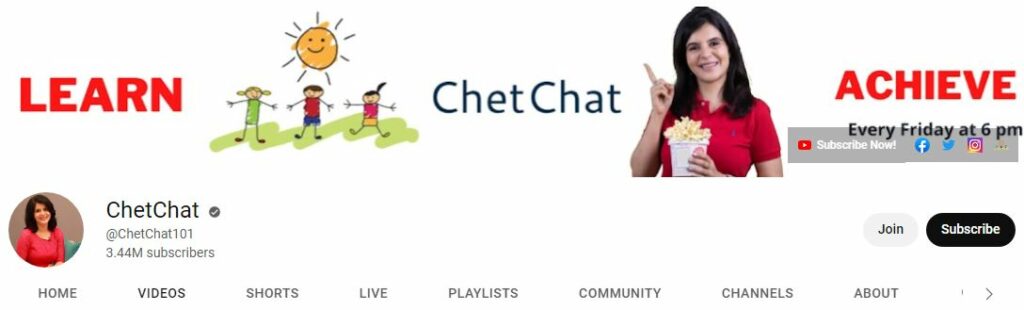 Chetna's Youtube channel