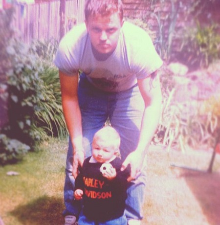 Danny Beard childhood picture with his father