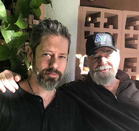 Darren Le Gallo with his father