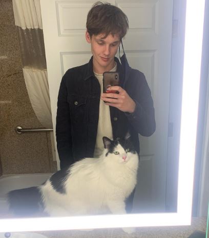 Doohan with his pet cat