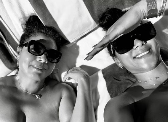 Eniko Hart with her mother
