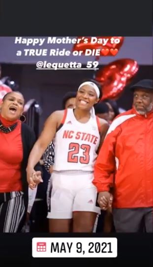 Grace Hunter with her parents