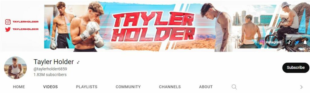 Holder's Youtube channel