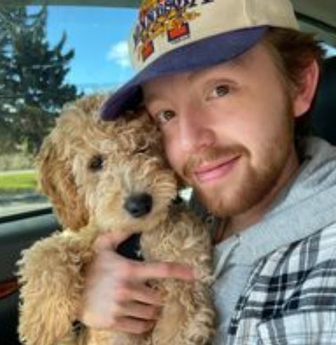 Jack with his pet dog