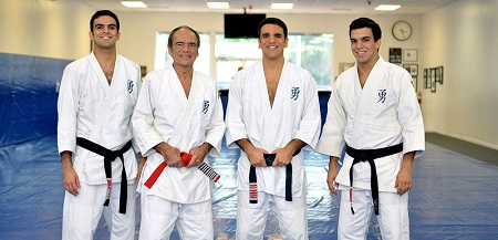 Joaquim Valente with his brothers and father