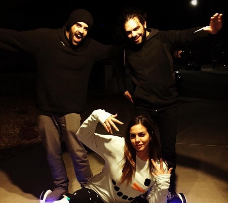 Katie Maloney with her brothers