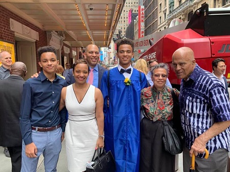 Kennisandra Jeffries with her husband, son and parents-in-law