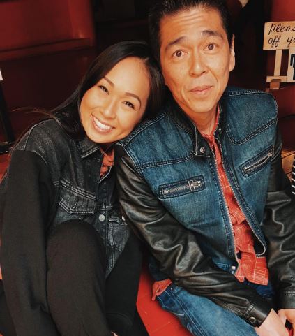 Koko Iwasaki with her father