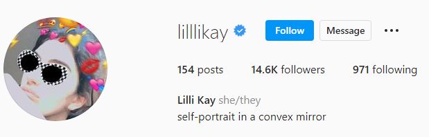 Lilli's Instagram account