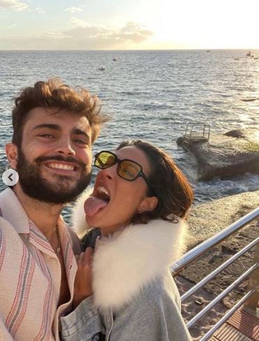 Lorena Castell with her partner Rubén Bernal