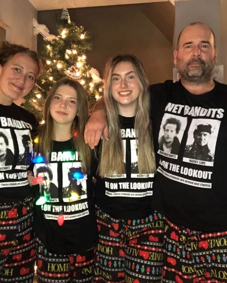 Lucy with her parents and siblings