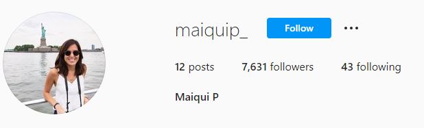 Maiqui's Instagram account