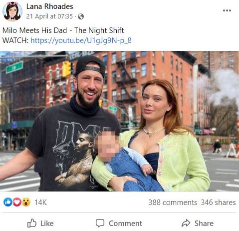 Majlak with his ex-partner Lana Rhoades and her son