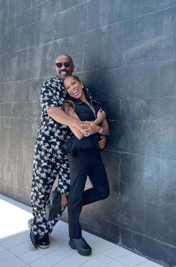 Marjorie with her husband Steve Harvey