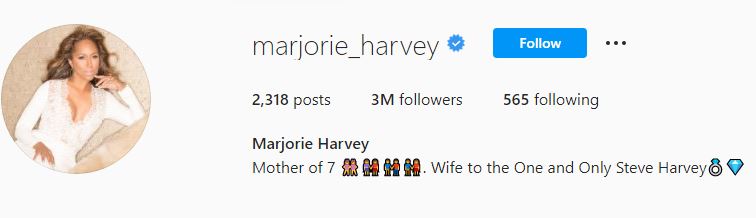 Marjorie's Instagram account