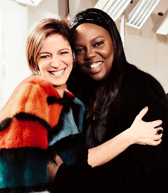 McGrath with her friend