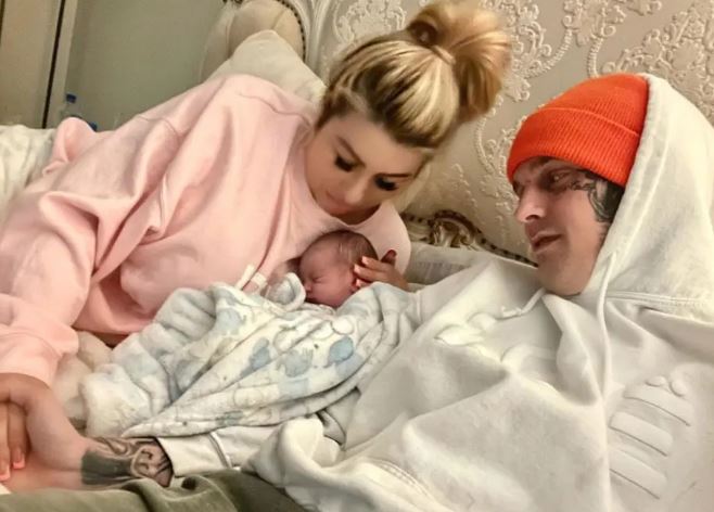 Melanie and Aaron with their son Prince