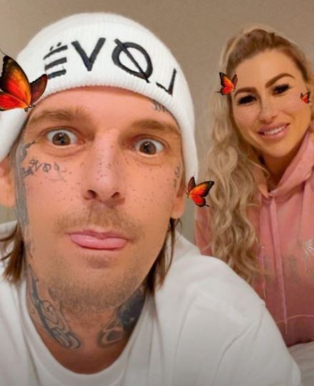 Melanie with her Fiancé Aaron Carter
