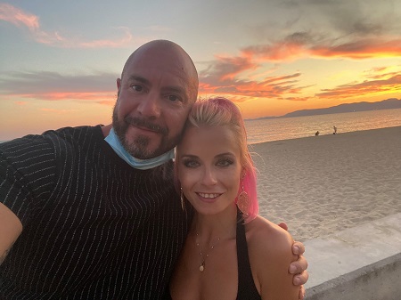 Mia Julia with her husband