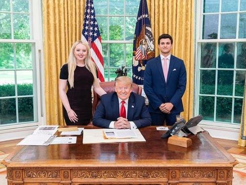 Michael with Donald Trump and Tiffany Trump