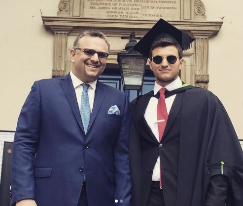 Michael with his dad Massad Boulos